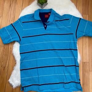 Arrow Blue Striped Polo Shirt Size S